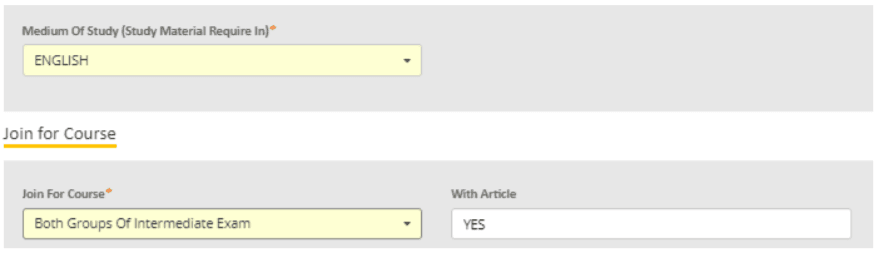 CA Intermediate Registration Form- Step 6