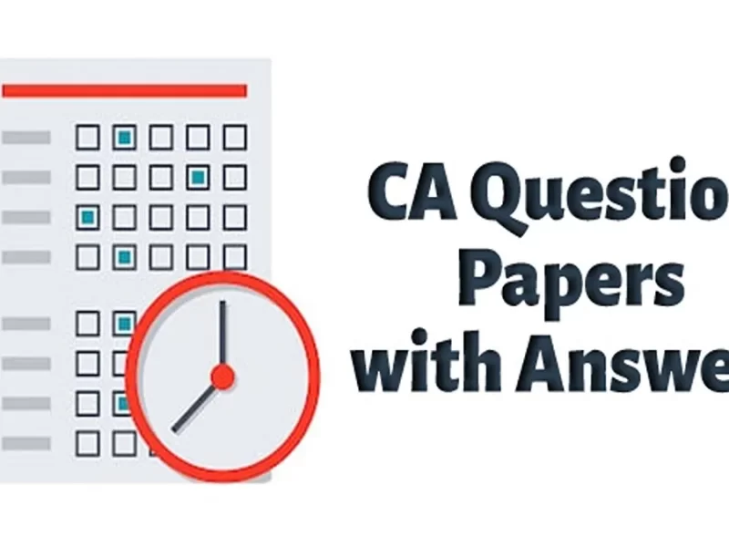 image showing "CA Question Papers with Answers for CPT, Foundation, IPCC, Intermediate and Final."