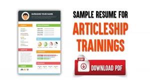 Image Show "Sample Resume for Articleship Trainings - Download PDF"