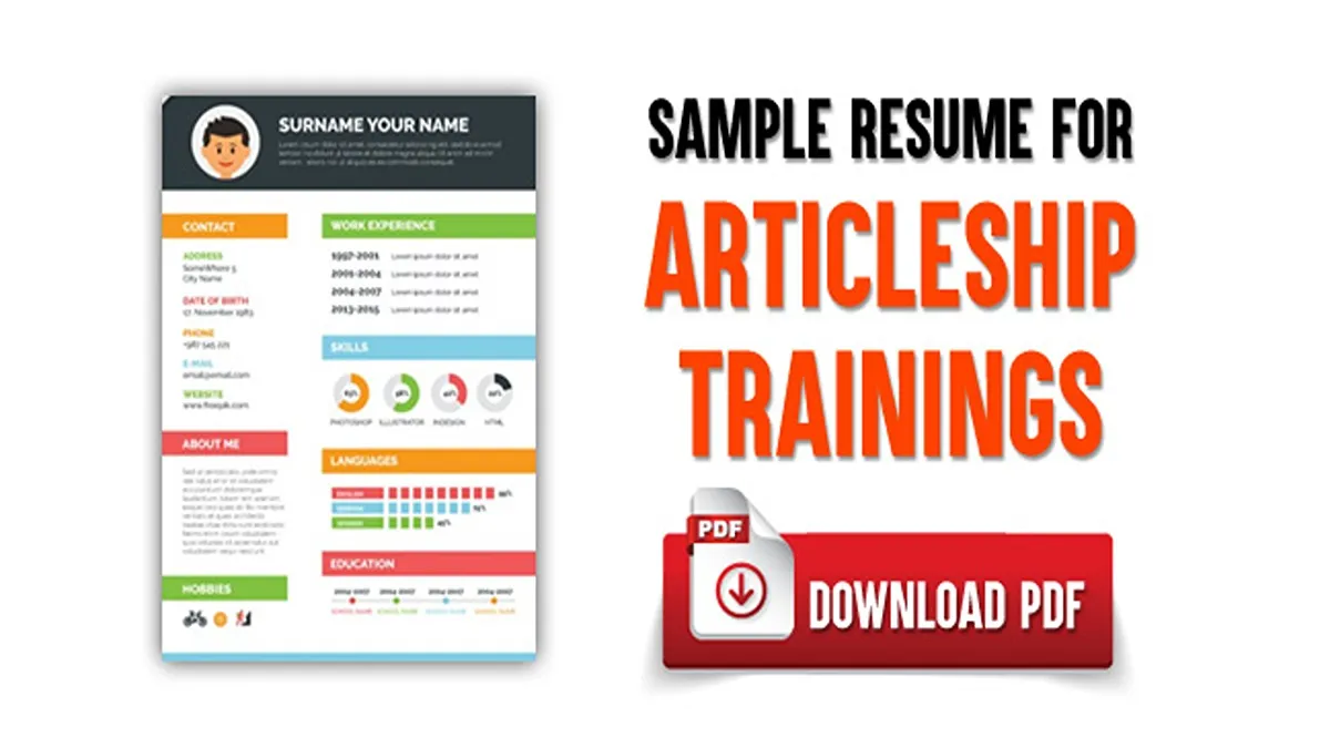 Image Show "Sample Resume for Articleship Trainings - Download PDF"