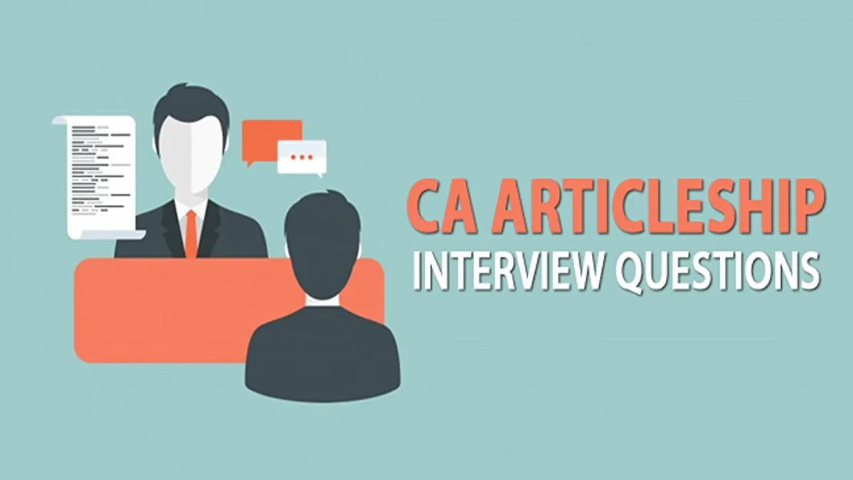 Image showing 'CA Articleship interview questions and answers are discussed here in this article."
