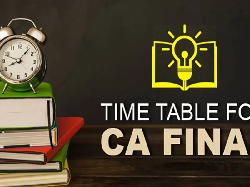 CA Final Date Sheet/ Timetable