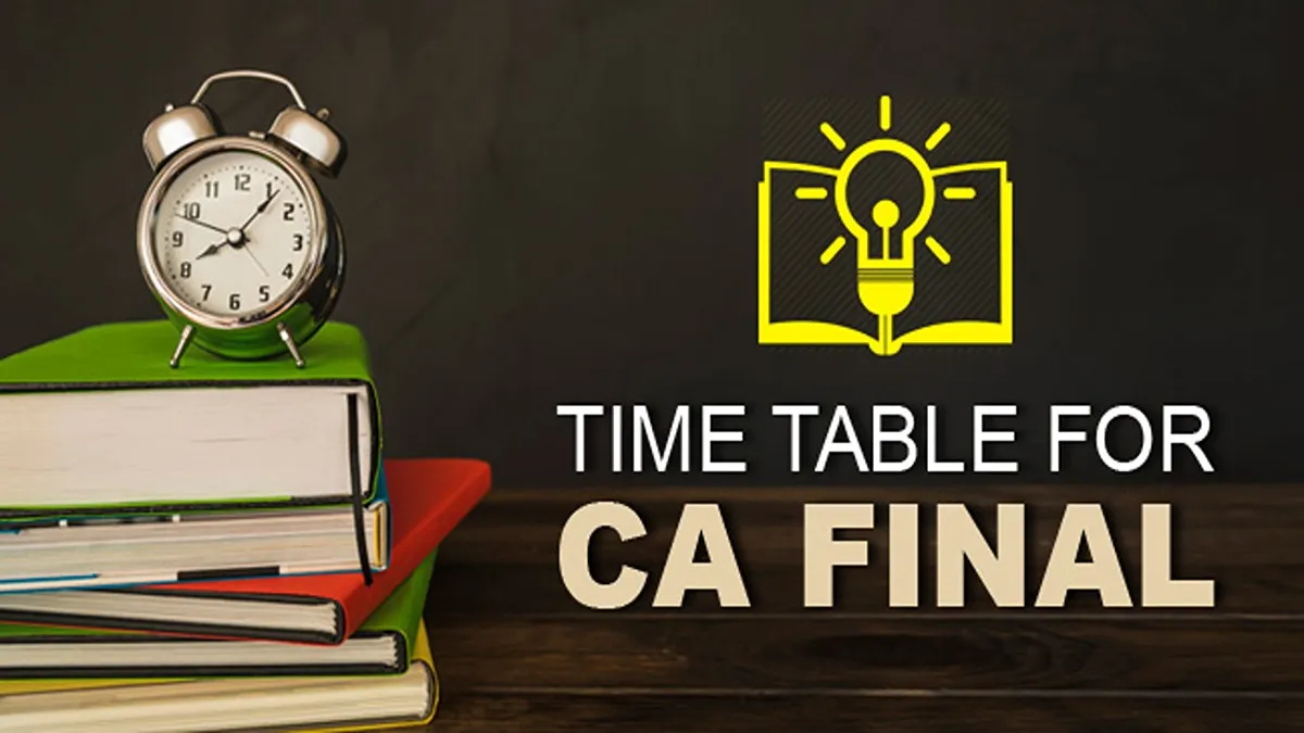 CA Final Date Sheet/ Timetable