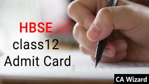 HBSE 12th Admit Card
