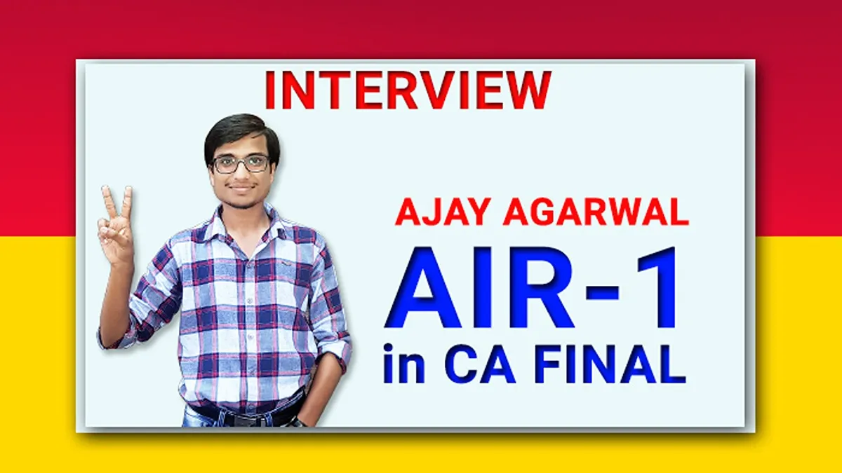 CA Final Toppers Interview
