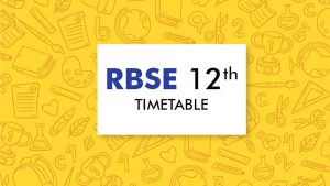 RBSE 12th Time Table
