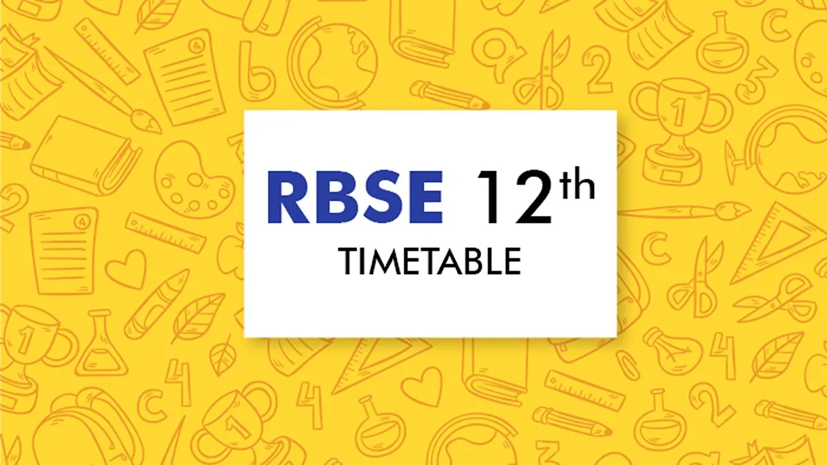 RBSE 12th Time Table