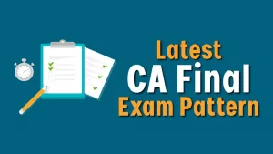 Image including the title "ICAI CA Final Exam Pattern" and some more Graphic.