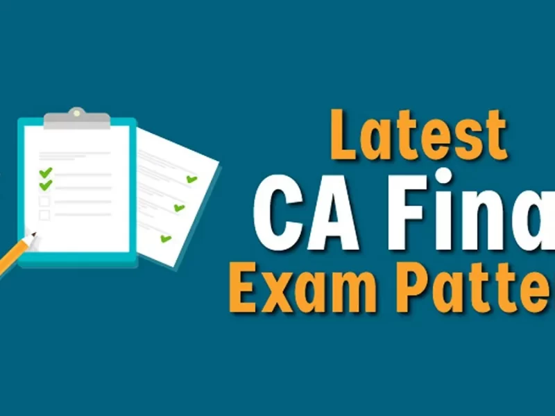 Image including the title "ICAI CA Final Exam Pattern" and some more Graphic.