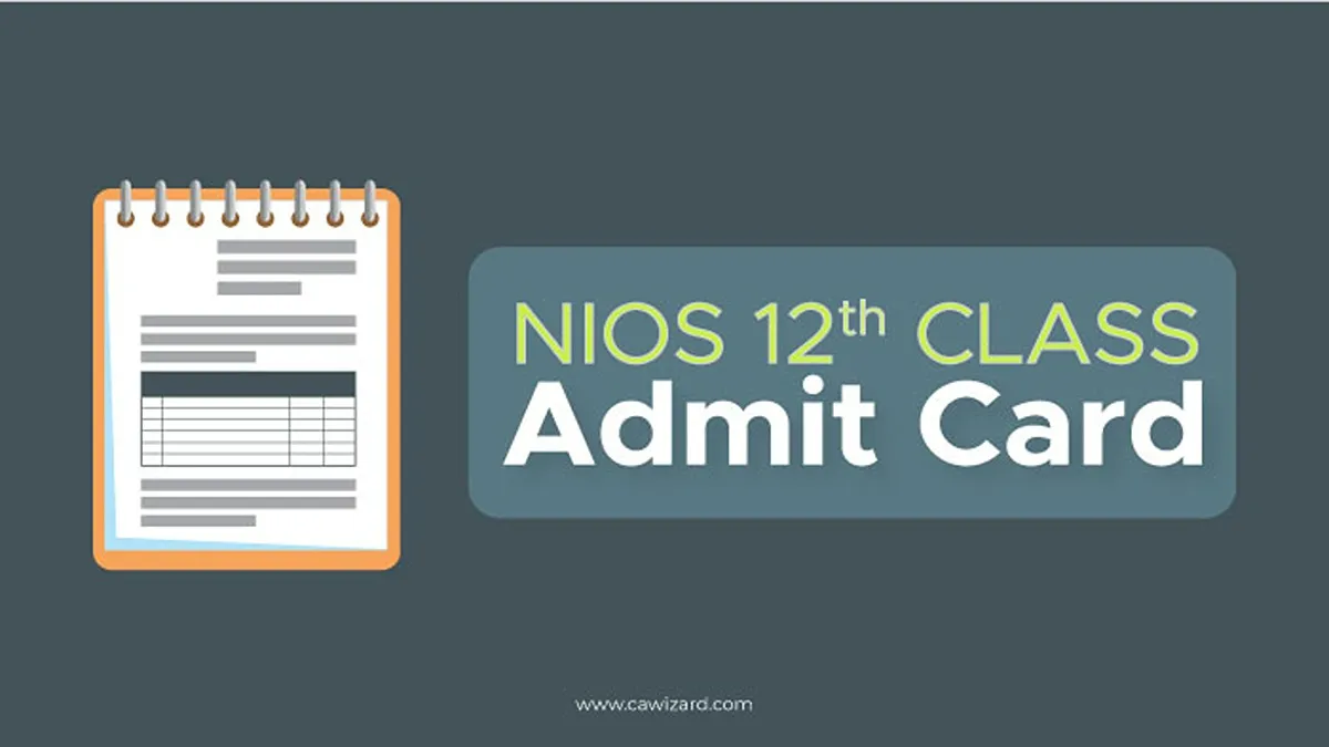 Featured Image of NIOS 12th class admit card article. This article tells details about NIOS 12th Class Admit Card.