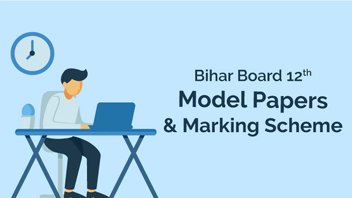 Banner showing Bihar Board 12th Model Papers and Marking Scheme