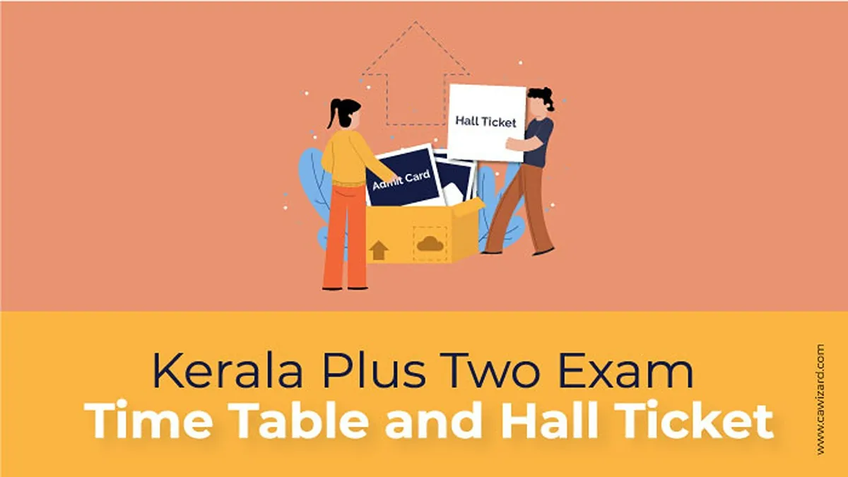 Showing image of Kerala Plus Two Exam Time Table and Hall Ticket.
