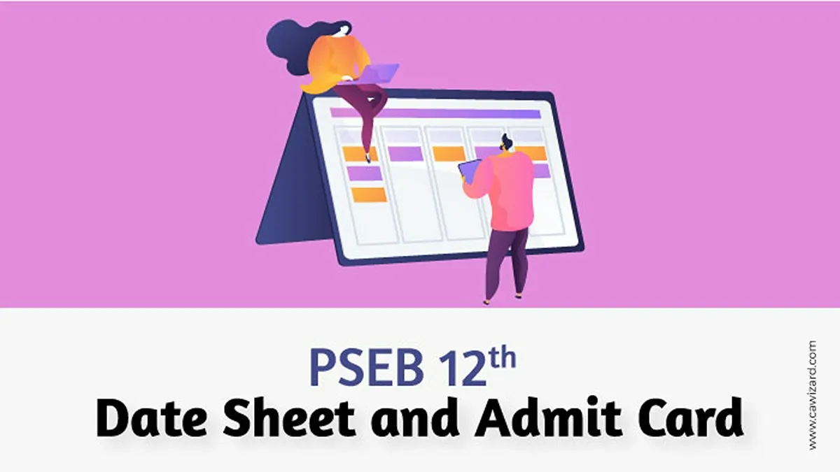 PSEB 12th Date Sheet and Admit Card