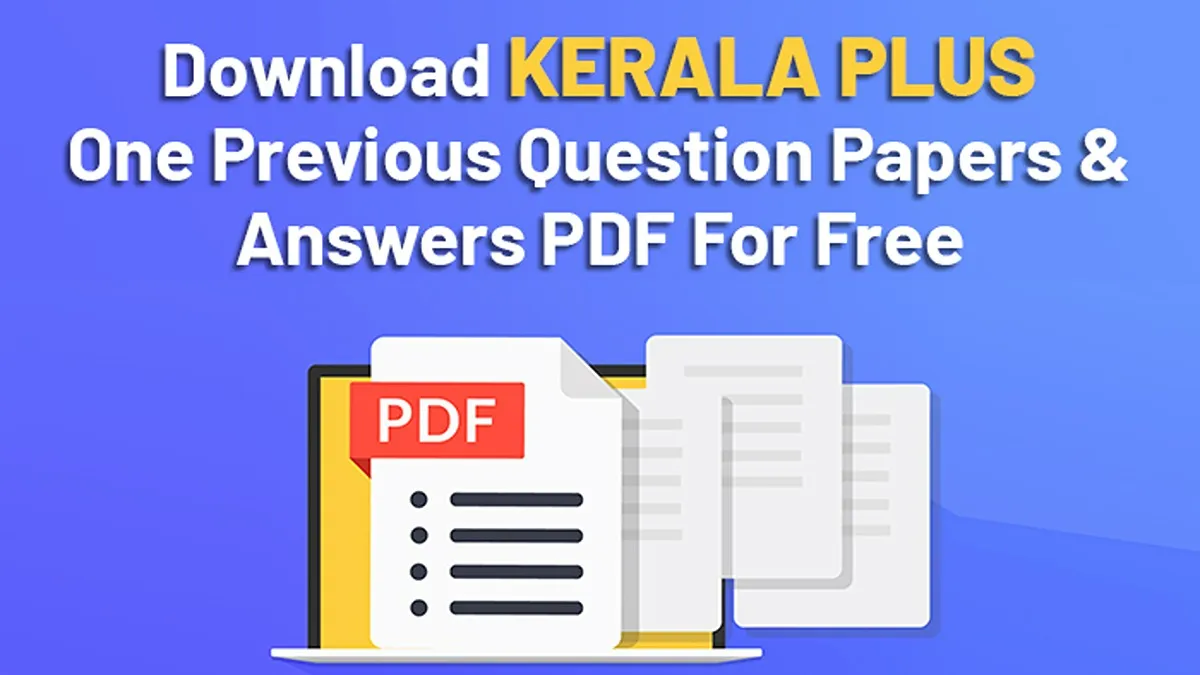 Kerala Plus One Previous Question Papers And Answers PDF