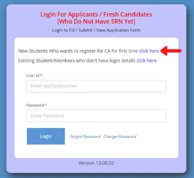 CA Foundation ICAI Students login