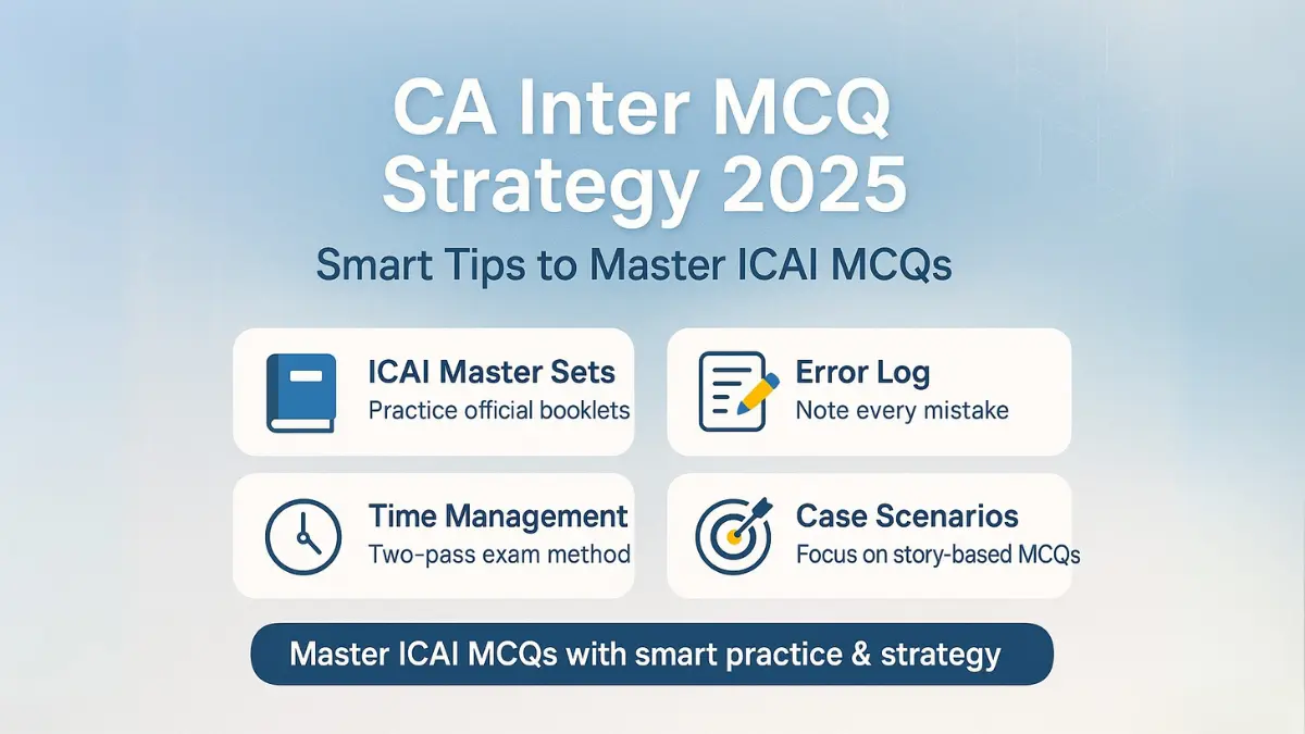 CA Inter MCQ Strategy 2025: Smart Tips to Master ICAI MCQs
