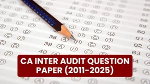 CA Inter Audit Question Paper from 2011-2025